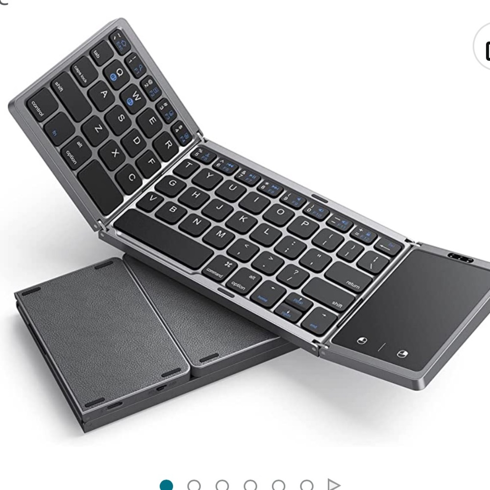 Foldable Bluetooth Keyboard with Touchpad Multi Device Rechargeable wireless